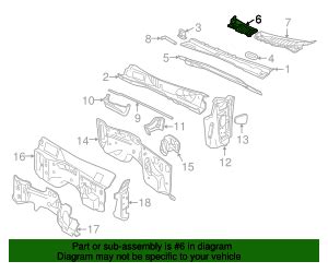 2002 2010 Ford Cowl Grille 6L2Z 78022A68 AAA OEM Parts Online