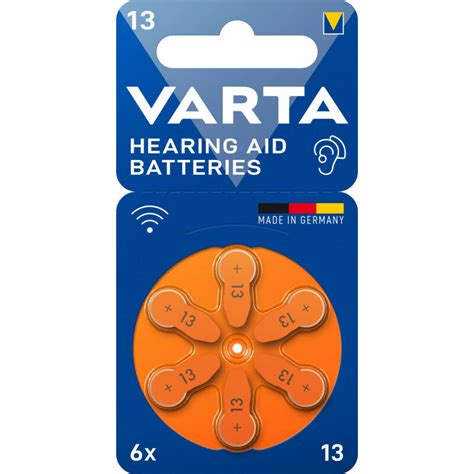 Varta PR48 13 Pile 6 pièces dans blister zinc air piles de l