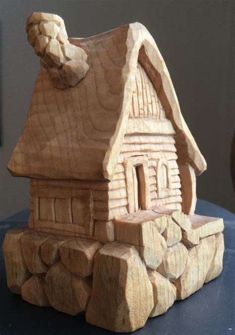 Rustic Cottage Step By Step Stage Simple Wood Carving Wood