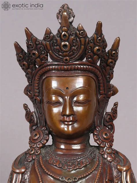 13 Aparmita Buddha Copper Statue From Nepal Exotic India Art