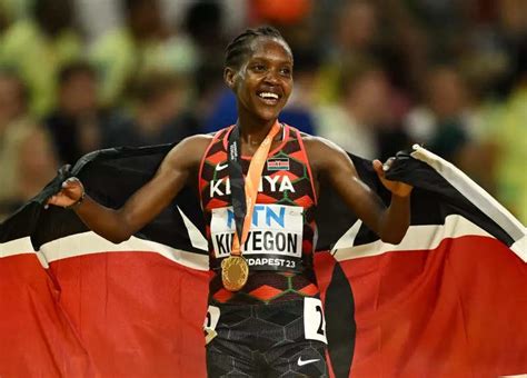 World Athletics Championships 2023 Faith Kipyegon Wins Third Gold