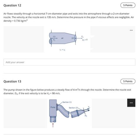 Solved Question Points Air Flows Steadily Through A Chegg