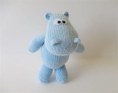 Harry The Hippo Toy Knitting Pattern