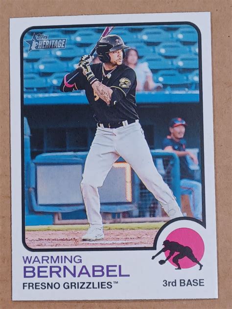 2022 Topps Heritage Minors 126 Warming Bernabel Rockies Baseball Card