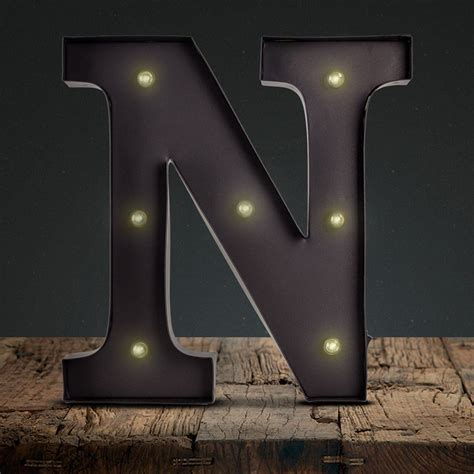 Letter N Vintage Marquee Led Sign Letter Wall Farmhouse Wall Decor