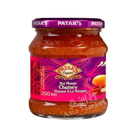 Patak S Hot Mango Chutney 340g Major Grey S Chutney Chutney Patak S