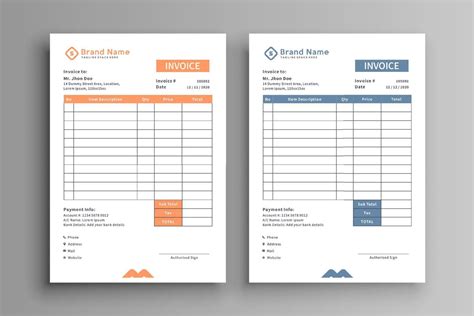 Modern Business Invoice Design Template 13324394 Vector Art At Vecteezy