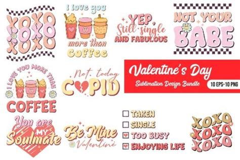 Retro Valentines Day Sublimation Bundle Graphic By Trendy T Shirt Store