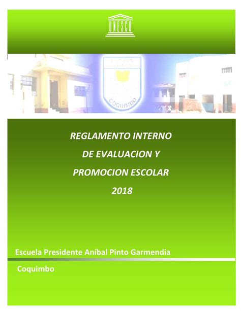 PDF Reglamento Interno de Evluación Calificación y DE EVALUACION