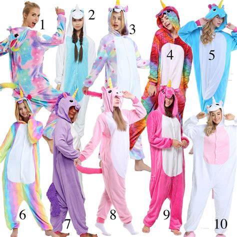 Unicorn Onesie Costume For Adults Unisex Halloween Cosplay Pajama