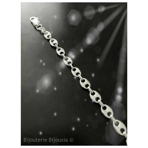 Bracelet Grain De Café 21CM x 6MM Argent Massif 925 000 Rhodié Achat