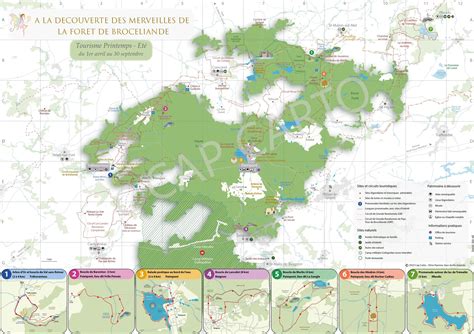 Carte Touristique De La For T De Broc Liande Cap Carto