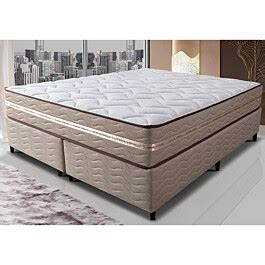 Cama Box Super King Colchão Box 193x203x60 de Molas Ensacadas Cama