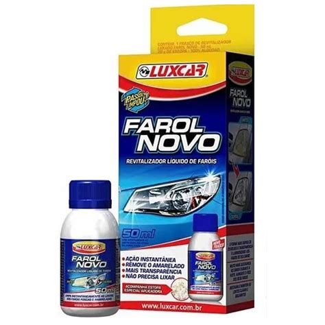 Limpa Farol Novo Luxcar Tira Fosco E Amarelado Dos Farois Shopee Brasil