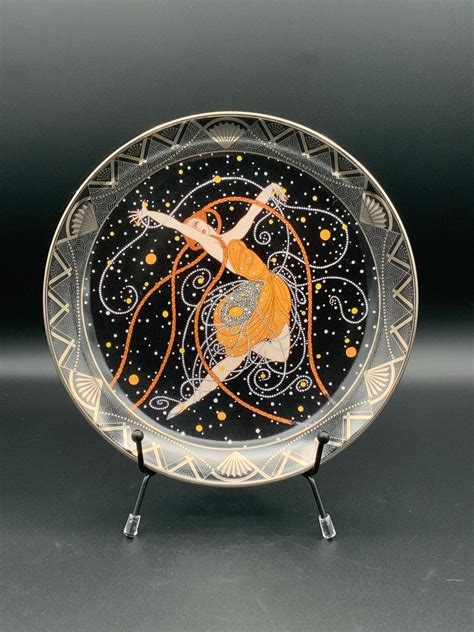 Erté ondee Plate Collectible Art Deco Plate Etsy