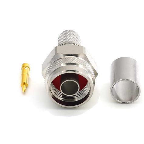 N Male Hex Waterproof Ip Crimp Connector For Lmr Belden Rg