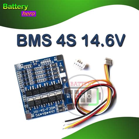 BMS HX-4S-F30A LiFePO4 4S 12V 30A peak 56A แผ่นป้องกันแบตเตอรี่ [รุ่น ...