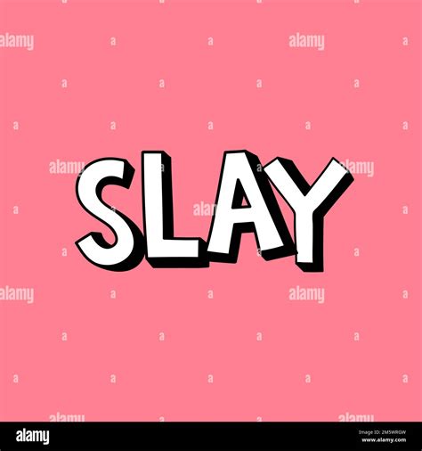 Slay Shadow Font Typography Vector Stock Vector Image And Art Alamy