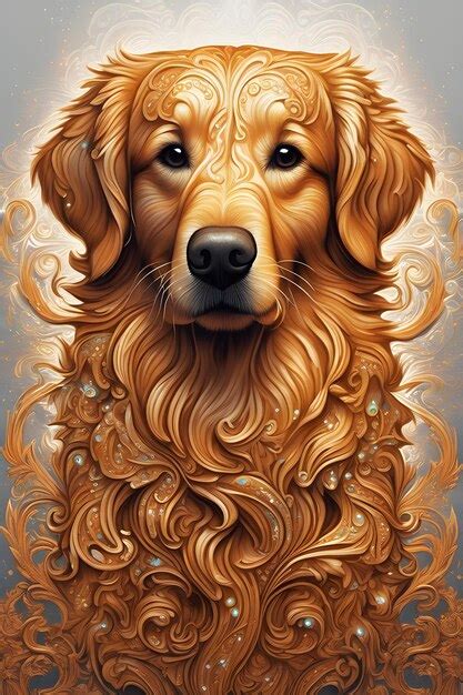 Premium Photo | Cute orange dog concept art