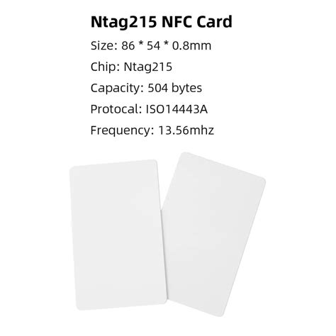 Carte Blanche Pvc NFC Ntag215 Maroc Dsindustrie