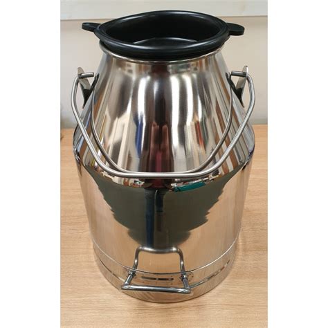 Milk Churn With Rubber Lid 30 L Stainless Steel