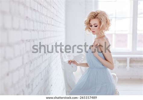 Portrait Beautiful Sensual Sexy Blonde Girl Stock Photo 265157489 Shutterstock