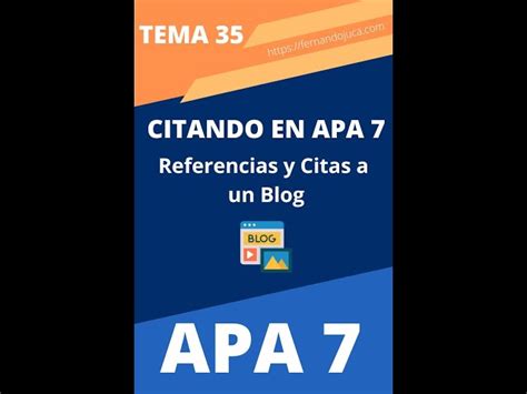 C Mo Citar Y Referenciar Un Blog En Apa Edici N Gu A Paso A Paso