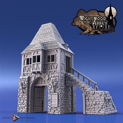 3D Printable Medieval Gatehouse - Infinite Dimensions Games