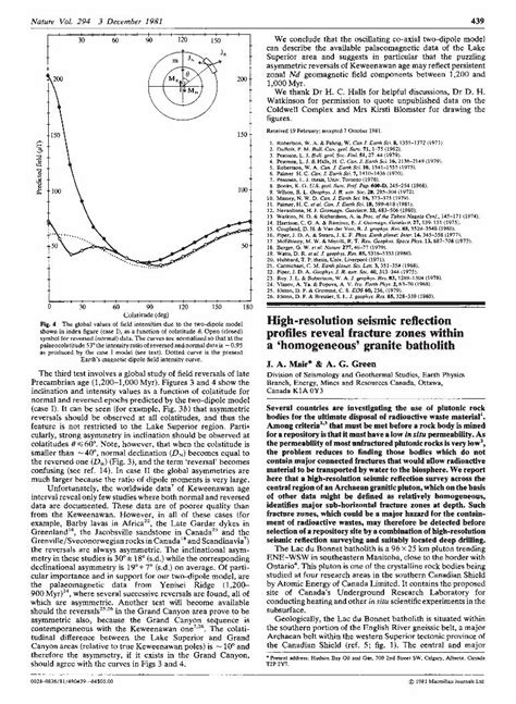 Pdf High Resolution Seismic Reflection Profiles Reveal Fracture Zones