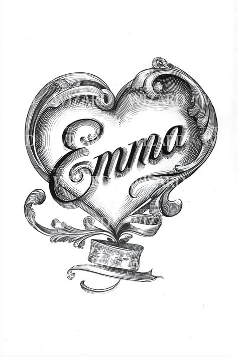 Tattoo Name In Heart 10