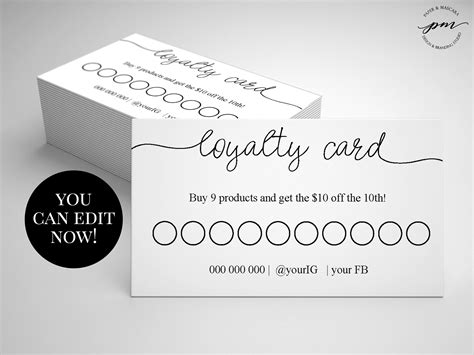 Printable Loyalty Card Template Free