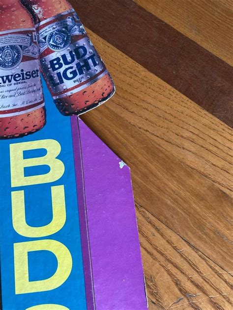 Budweiser Bud Man Cardboard Chalkboard Bar Sign Budsummer Vintage Rare