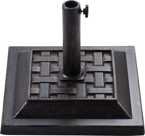 Flameandshade 26lb Square Base Stand Weight For Patio Market