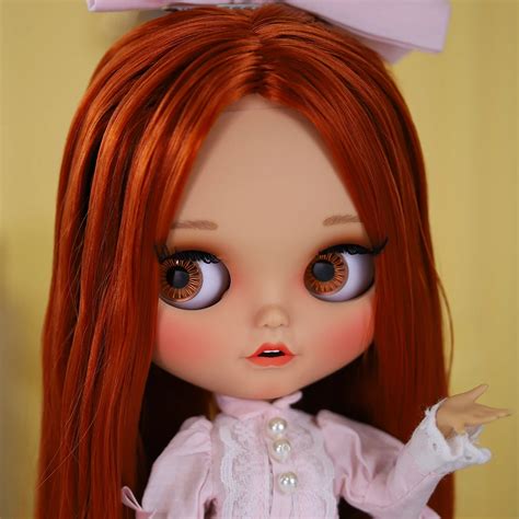 Premium Custom Blythe Mu Eca Con Piel Bronceada Cara Mate Y Boca