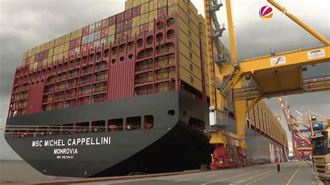 Video Riesiges Containerschiff Msc Michel Cappellini In Bremerhaven