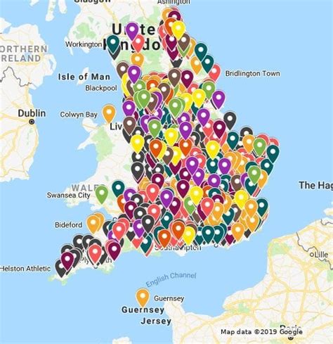 England Football Clubs Map