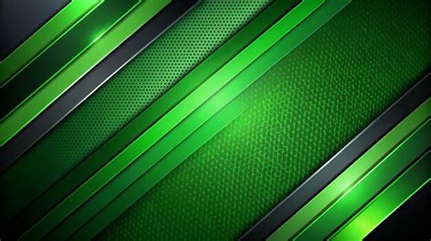 Abstract Green And Black Design Background With Stroke And Shadow