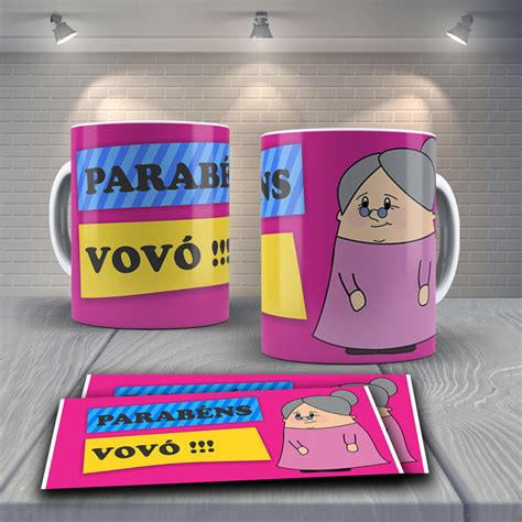 Caneca Parabéns Vovó Elo7 Produtos Especiais