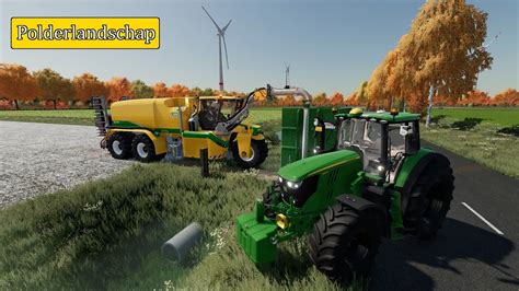 Farming Simulator 22 Polderlandschap 1 Drijfmest Met De OXBO Machine