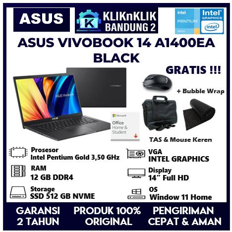 Jual Laptop Sekolah Asus Vivobook Intel Pentium Ram Gb Ssd Gb