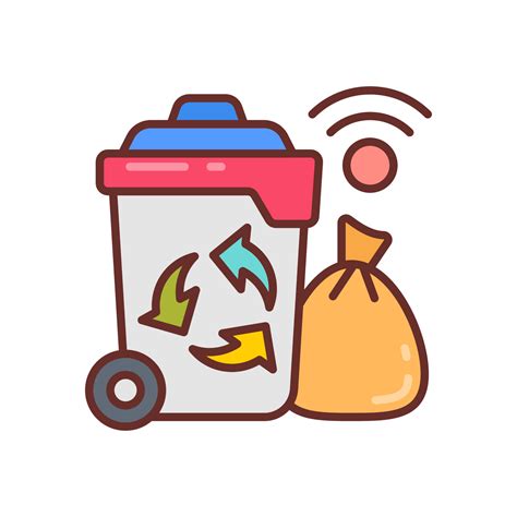 Smart Waste Management Icon In Vector Illustration 24247303 Vector Art