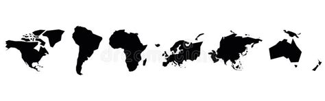 Continents Silhouettes Stock Illustrations 273 Continents Silhouettes