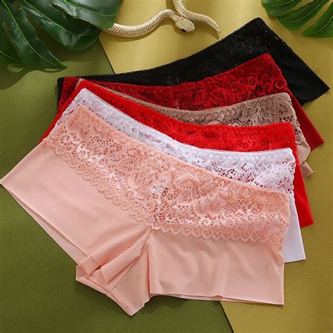 Sexy Lingerie Women S Boxer Lace Temptation Female Underwear Solid Elasticity Panties For Women