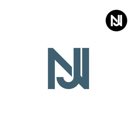 Premium Vector Letter Nj Jn Monogram Logo Design