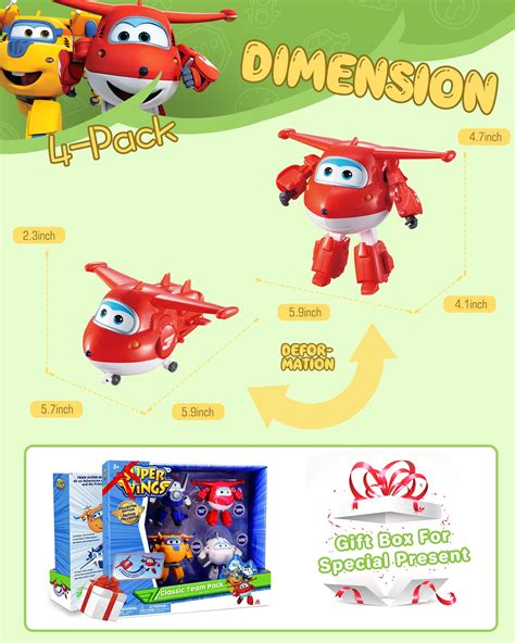 Mua Super Wings 5 Transforming Characters 4 Pack Combine Jett Paul