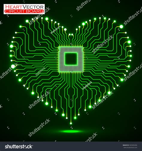 Abstract Neon Electronic Circuit Board Shape Stock Vector Royalty Free 503305450 Shutterstock