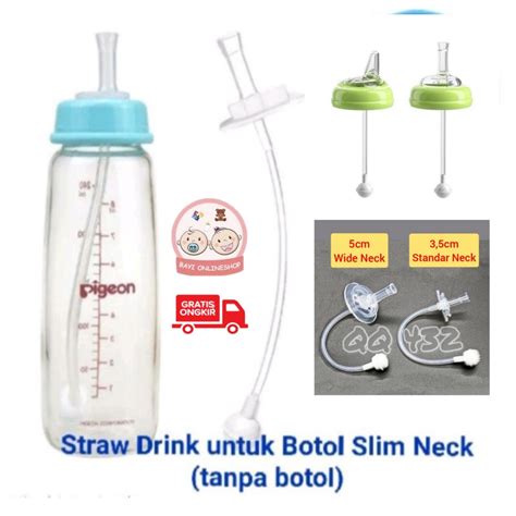 Jual BC Sedotan Pengganti Dot Nipple Botol Susu Standar Slim Neck Wide