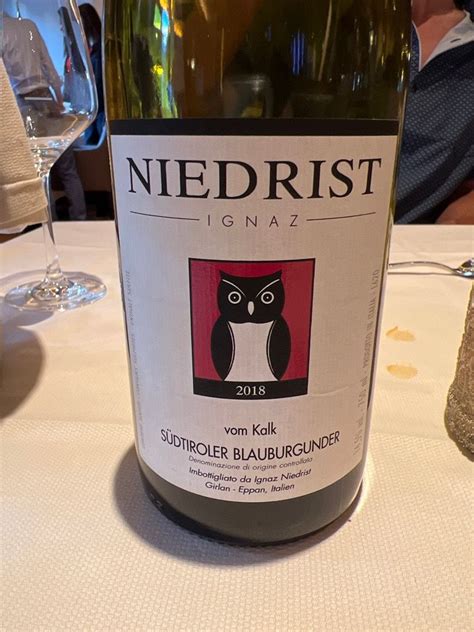 Ignaz Niedrist Alto Adige S Dtirol S Dtiroler Blauburgunder Vom