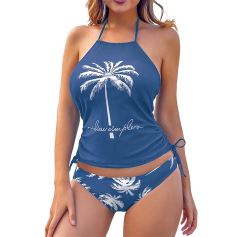 WILLBEST Sexy Bikini New Coconut Print Strap Swimsuit Large