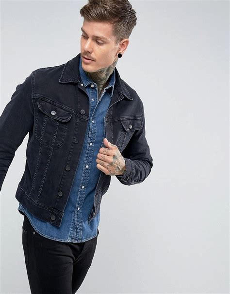 Contextualized Products In 2023 Black Denim Jacket Men Black Denim